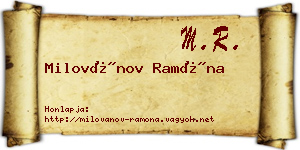 Milovánov Ramóna névjegykártya